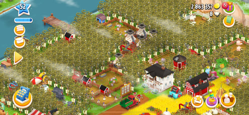 مزرعة Hay Day لفل 52 + اكثر من 2 مليون عملة + الحظ...