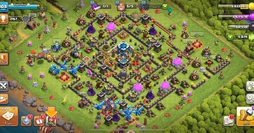 لفل 108 + تاون هول 13 + 2 جنود ماكس تاون 13 + 1 تع...