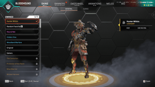 حساب ايبكس ليجند , المستوى 136 + سكنات ليجندري