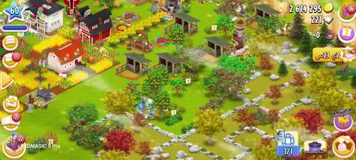 مزرعة هاي داي لفل 60 + 2 مليون كوينز