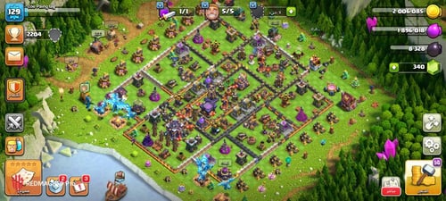 قرية كلاش لفل 129 + تاون هول 15