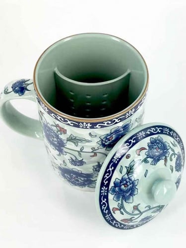 كوب شاي متعدد الاستخدام بمصفاة سعة الكوب 500 ملل