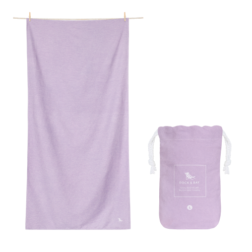 منشفة رياضة سريعة الجفاف - بنفسجي - مقاس كبير