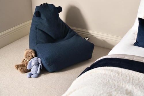 كرسي بين باج للاطفال صغير داخلي تيدي - أزرق غامق