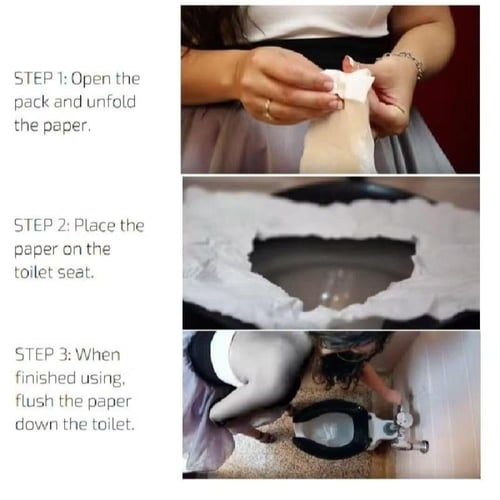 توليتا غطاء كرسي الحمام للاستخدام مرة واحدة - 10 غ...