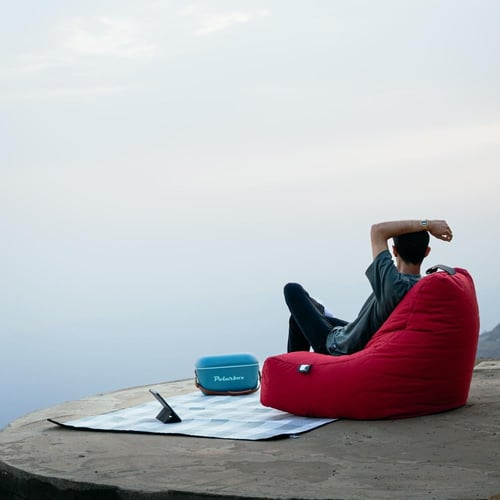 كرسي بين باج كبير مبطن - أخضر ليموني