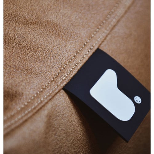 كرسي بين باج كبير جلد فاخر - بني فاتح