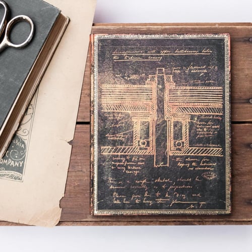 دفتر وسط Tesla, Sketch of a Turbine "مخطط"