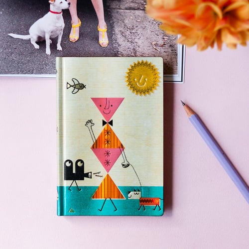 دفتر Hound Dog - مقاس صغير " مخطط "