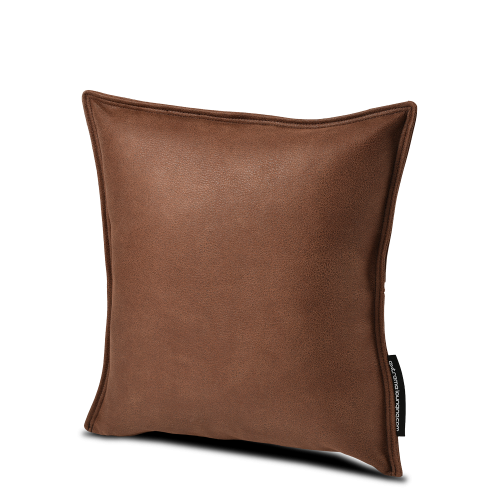 مخدة كنب جلد فاخر - بني بندقي