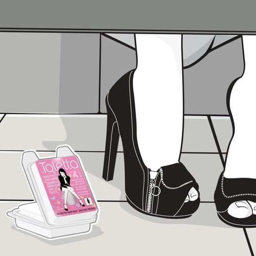 توليتا غطاء كرسي الحمام للاستخدام مرة واحدة - 5 غط...