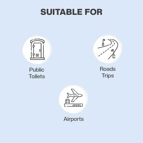 بي سيف غطاء كرسي الحمام للحماية من الجراثيم – 10 ح...