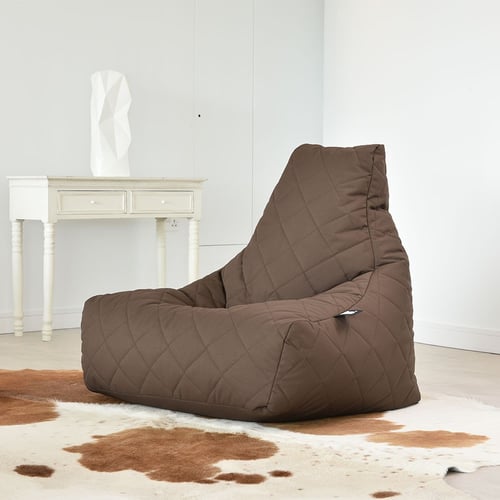 كرسي بين باج كبير مبطن - رمادي