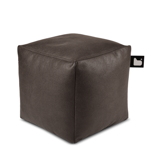 مسند قدم بوف بي بوكس جلد فاخر - بني محروق