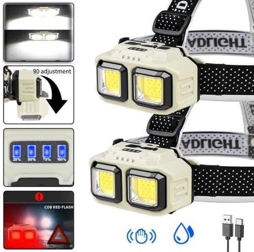 مصباح رأس التخييم 32846-DLC ضمان سنتين COB / 18650...