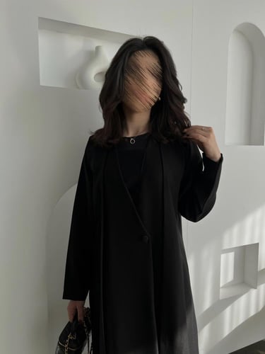 U94 -عبايه رسميه مع طرحه