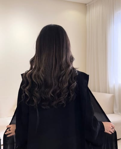 U48-عبايه بقصه كلوش مع طقطق