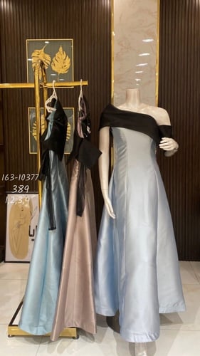 فستان ميكاتو كم تل سهرة