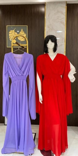 فستان شيفون بقصة عصرية - أناقة متجددة بتفاصيل أنيق...