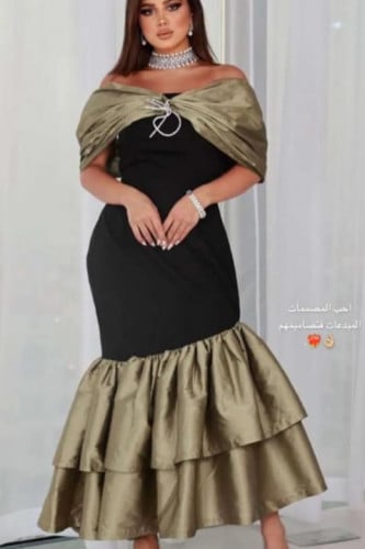 فستان كريب كلفة شانتون