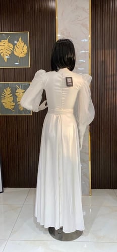 فستان ناعم بأكمام أورجنزا - تصميم بأناقة مميزة