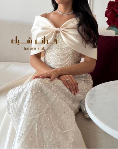 فستان سهرة شال