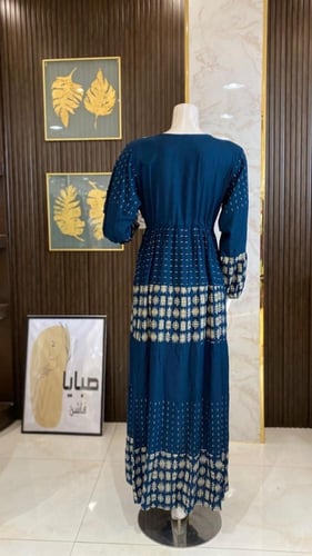 جلابية هندية بتطريز صدر ذهبي