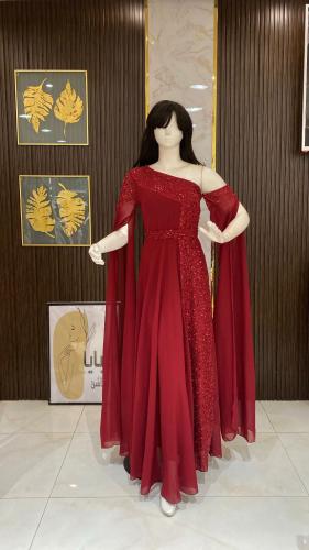 فستان شيفون عودي