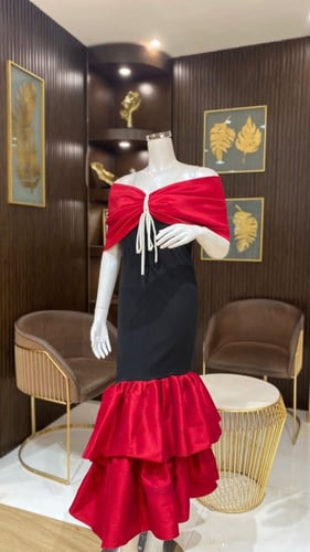 فستان كريب كلفة شانتون