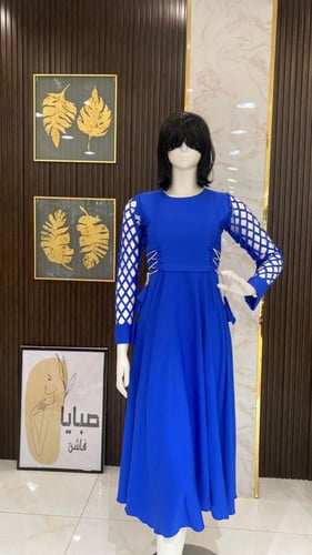 فستان اكمام مخرم