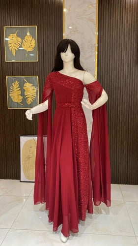 فستان شيفون عودي