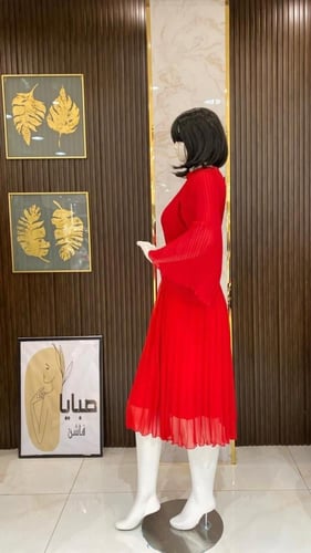 فستان مكسر شيفون - نعومة وانسيابية راقية