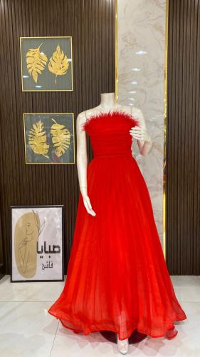 فستان جازار احمر سهرة