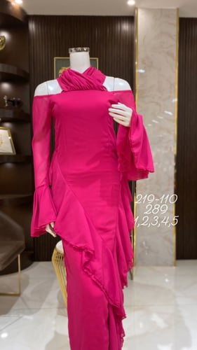 فستان سهرة فوشي لف