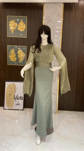 فستان ناعم اكمام مفتوحه