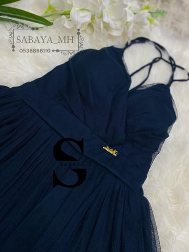 فستان سهرة علاقي بطبقات تل - أناقة حالمة