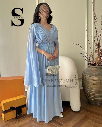 فستان شيفون بقصة عصرية - أناقة متجددة بتفاصيل أنيق...