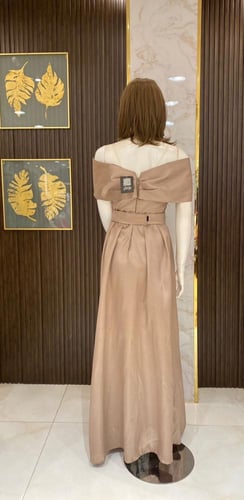 فستان تفته روسي بيج