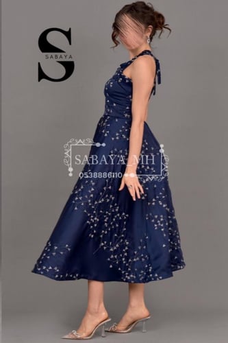 فستان سهرة مطرز بخيوط ذهبية | تألقي بفخامة راقية