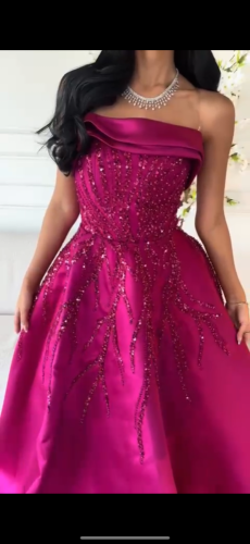 فستان سهرة فوشي