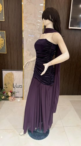 فستان مخمل شال شيفون