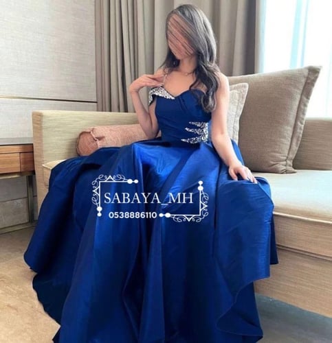 فستان سهرة خرز جنب