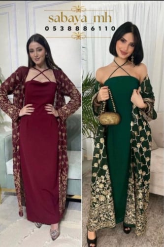 جلابيه غمره بشت مطرز