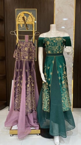 فستان غمرة مزين بالهدب الأنيق