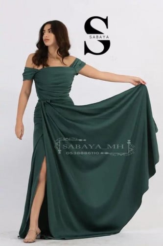 فستان حرير اوف شولدرز