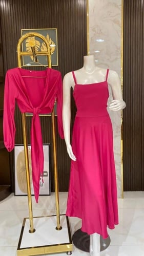 فستان جاكيت حرير