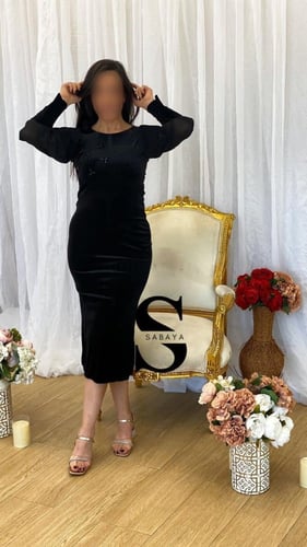 فستان مخمل ميد