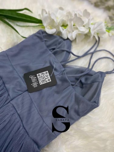 فستان سهرة علاقي بطبقات تل - أناقة حالمة