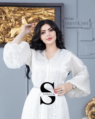 جلابية سهرة كم بوف مرايا - أناقة شرقية بتفاصيل فاخ...