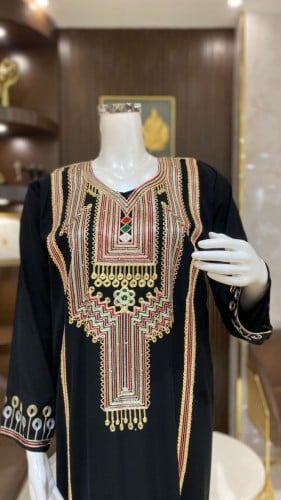 فستان مطرز عسيري
